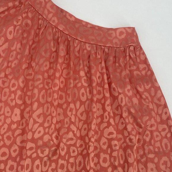 JODIFL Size M Pink One Shoulder Bow Tie Satin Blouse Animal Print NWT - Picture 6 of 12